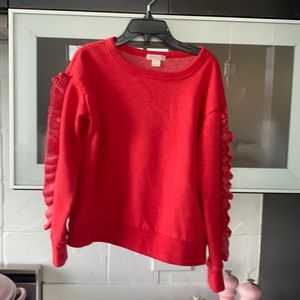 Crewcuts sweatshirt with ruffle detail